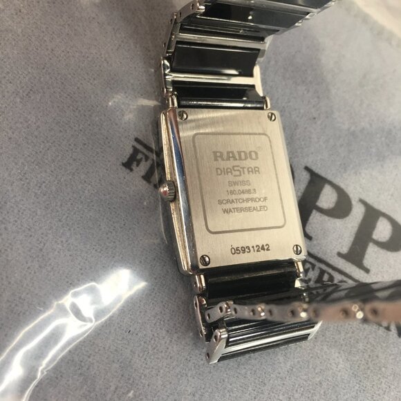 RADO DIASTAR SWISS QUARTZ JUBILE WRIST WATCH 11 DIAMONDS TITANIUM-CERAMIC UNISEX - Picture 3 of 15